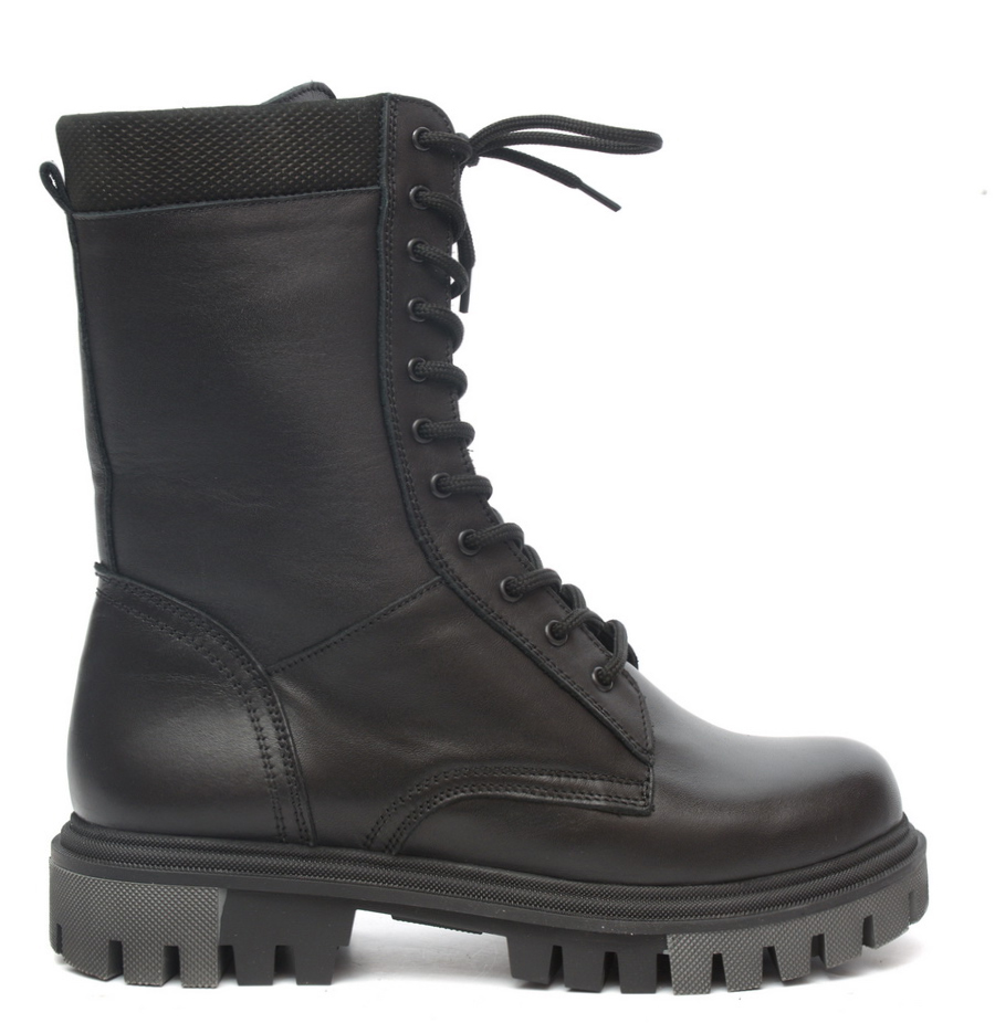 женские берцы на молнии натуральная кожа / шерсть corvetto