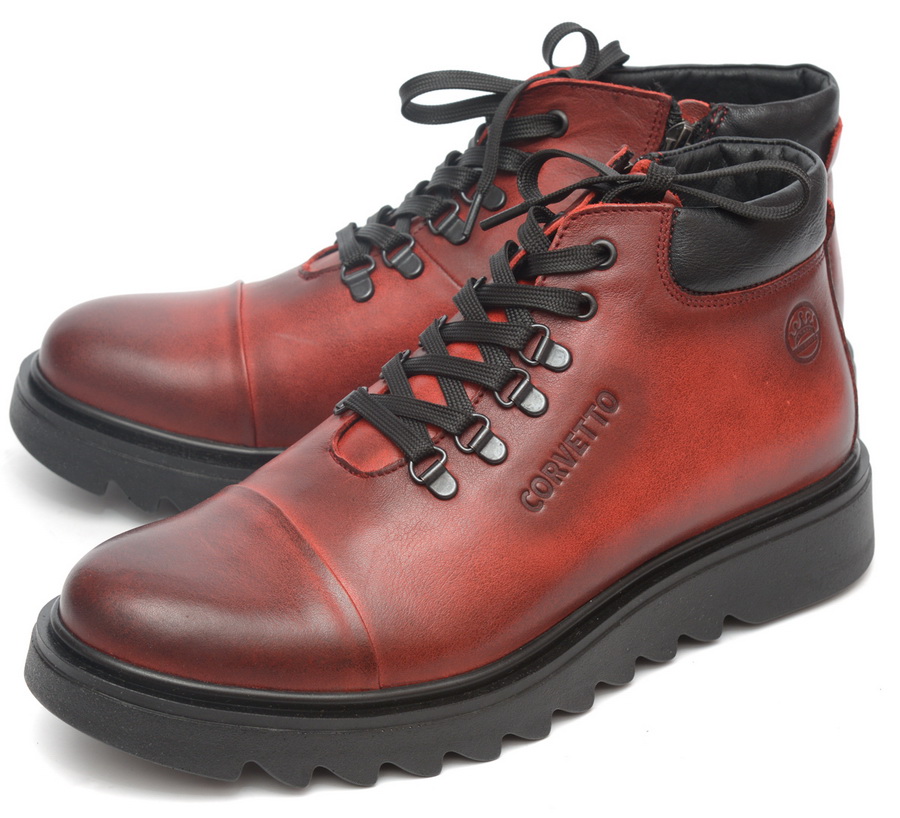мужские ботинки натуральная кожа / натуральный мех corvetto