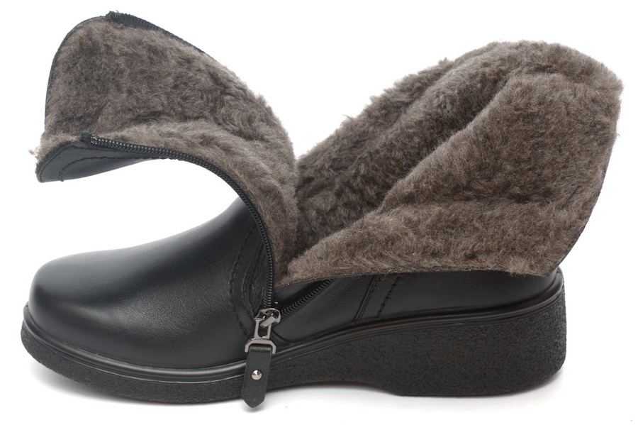 женские полусапоги натуральная кожа / шерсть росвест россия