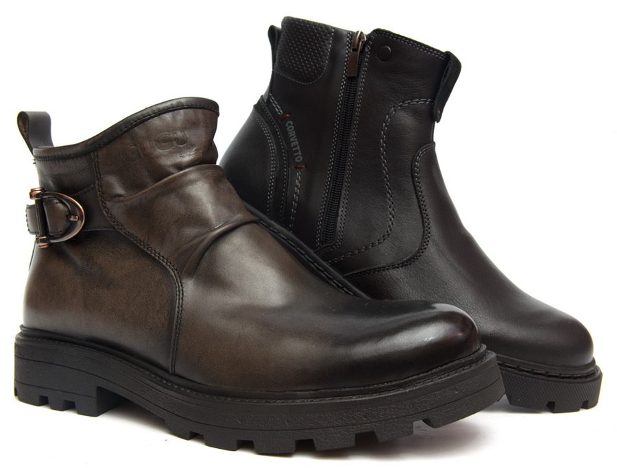 мужские ботинки натуральная кожа / натуральный мех gugu германия