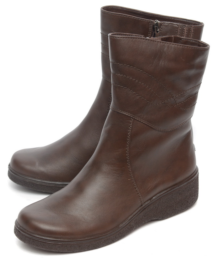 женские сапоги натуральная кожа / полушерсть росвест россия