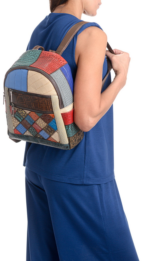 женский рюкзак натуральная кожа kikilok корея