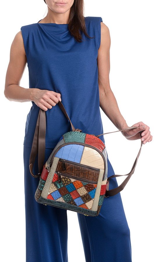 женский рюкзак натуральная кожа kikilok корея