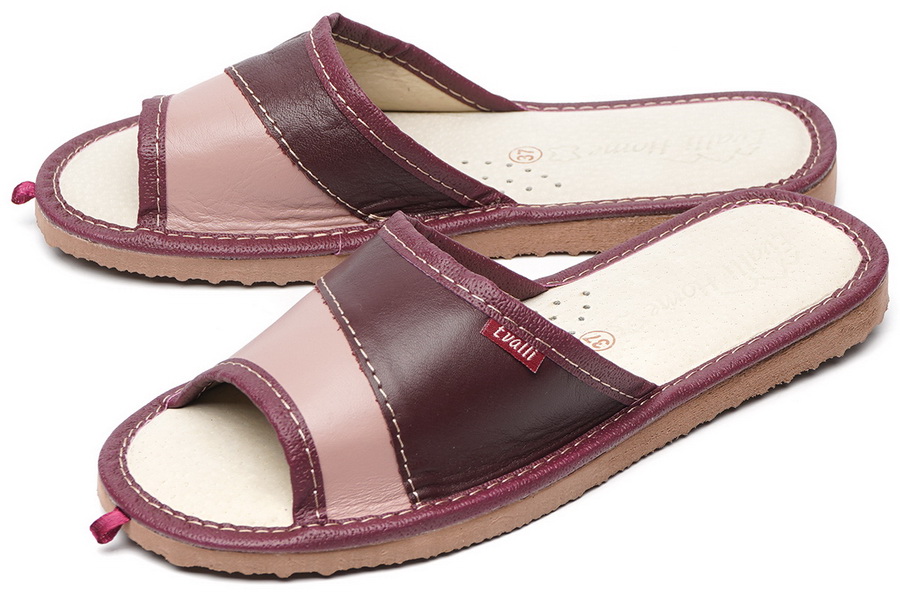 женские тапочки натуральная кожа evalli 