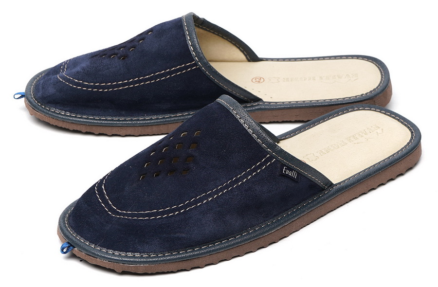 мужские тапочки натуральная кожа (замша) evalli россия