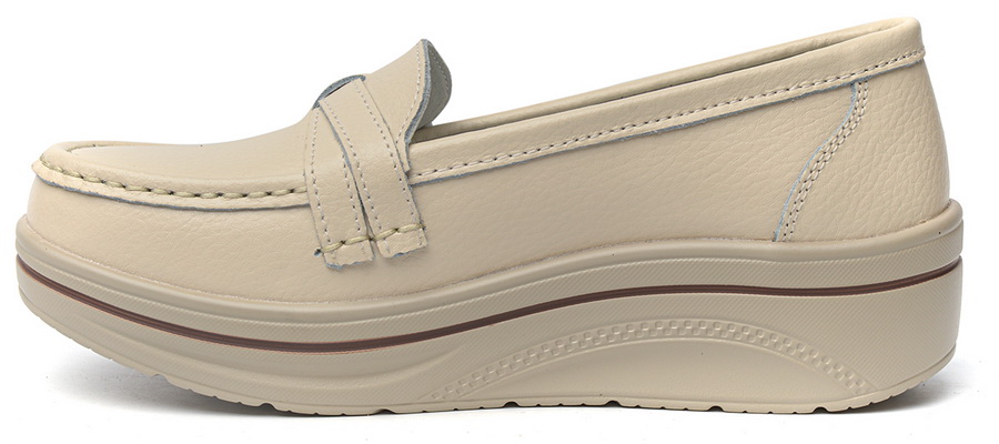 женские мокасины на танкетке натуральная кожа binifoot/bnf тайвань