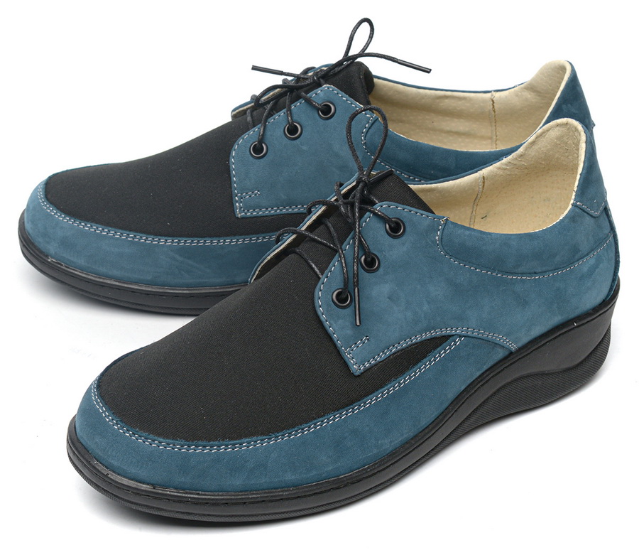 женские туфли натуральная кожа (нубук) + спецтекстиль corvetto