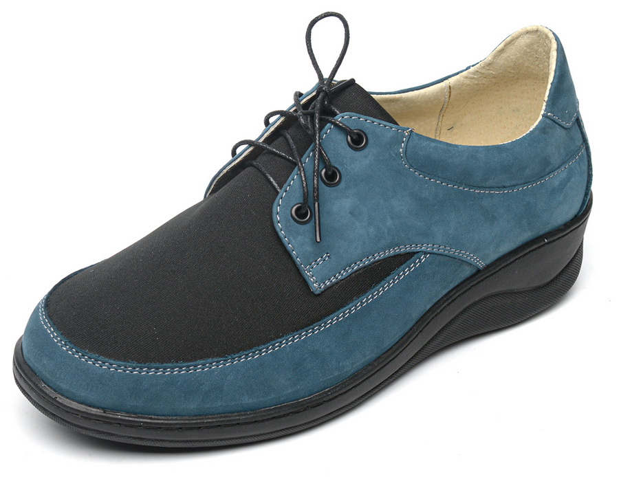 женские туфли натуральная кожа (нубук) + спецтекстиль corvetto