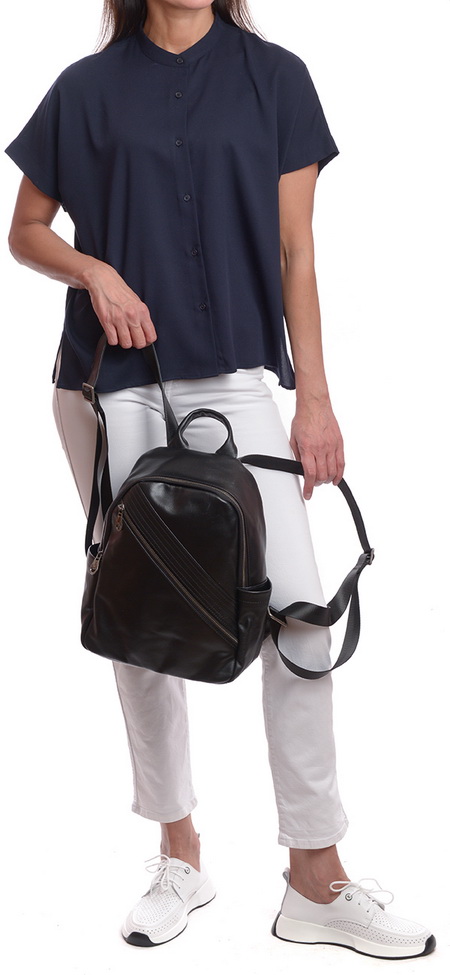 рюкзак натуральная кожа kiki lok корея