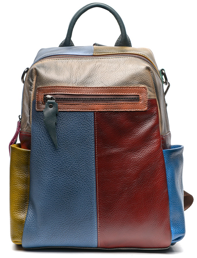 женская сумка-рюкзак натуральная кожа kikilok корея