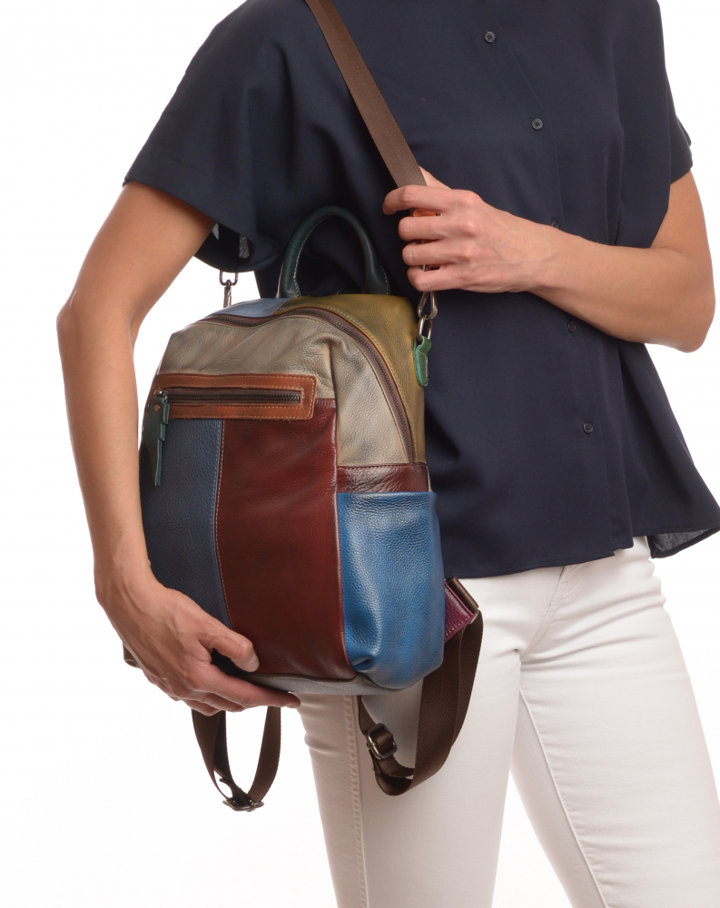 женская сумка-рюкзак натуральная кожа kikilok корея