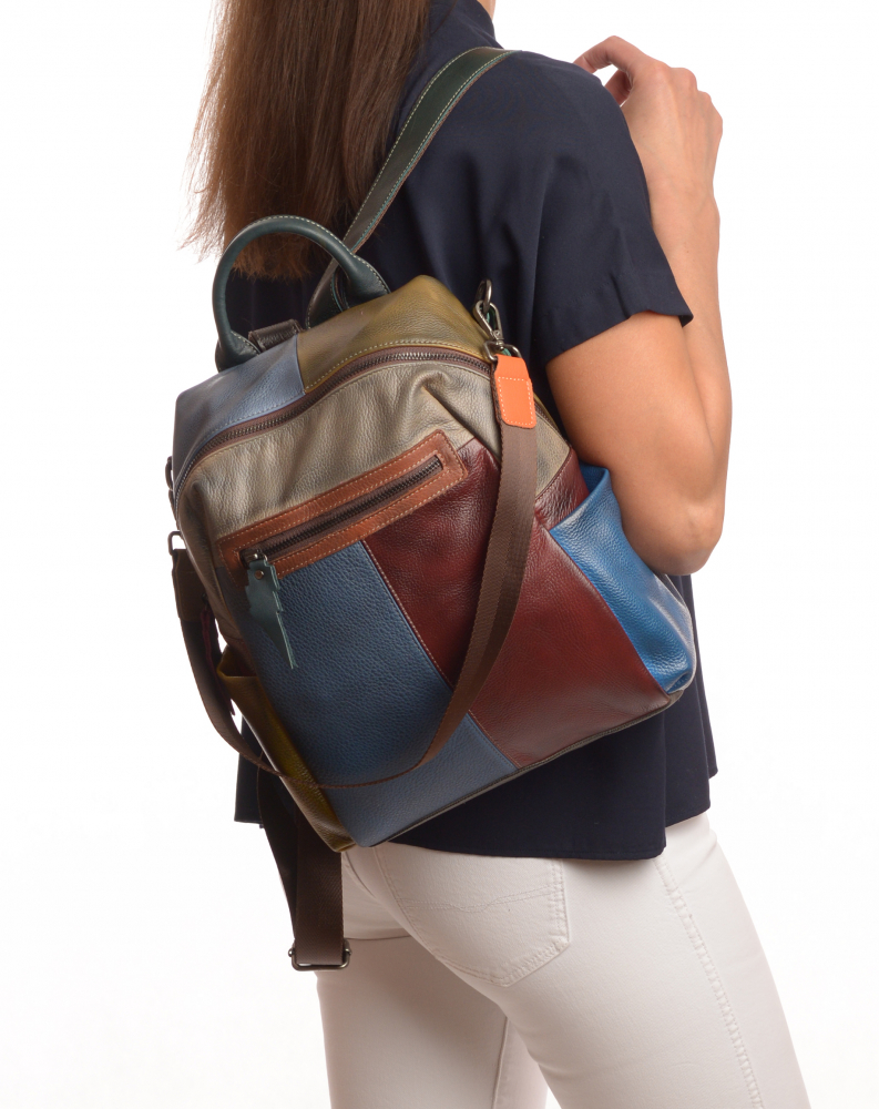 женская сумка-рюкзак натуральная кожа kikilok корея