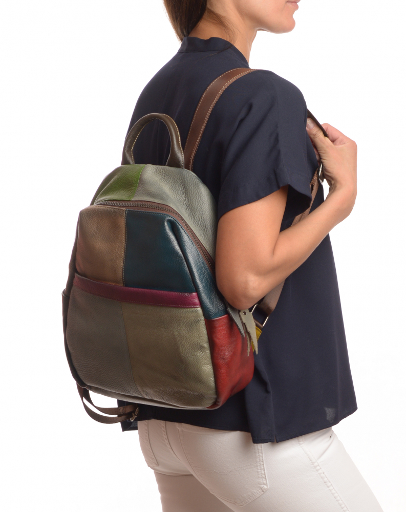 женский рюкзак натуральная кожа kiki lok корея